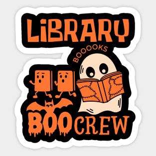 Library Boo Crew Halloween Sticker